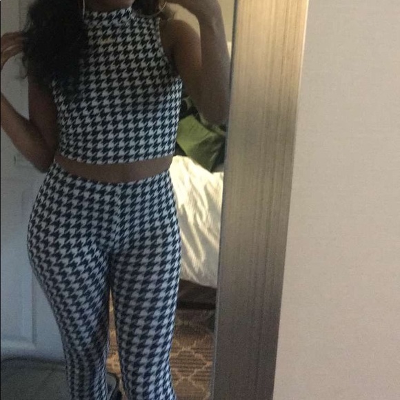 Fashion Nova Other - Two piece houndstooth pants set